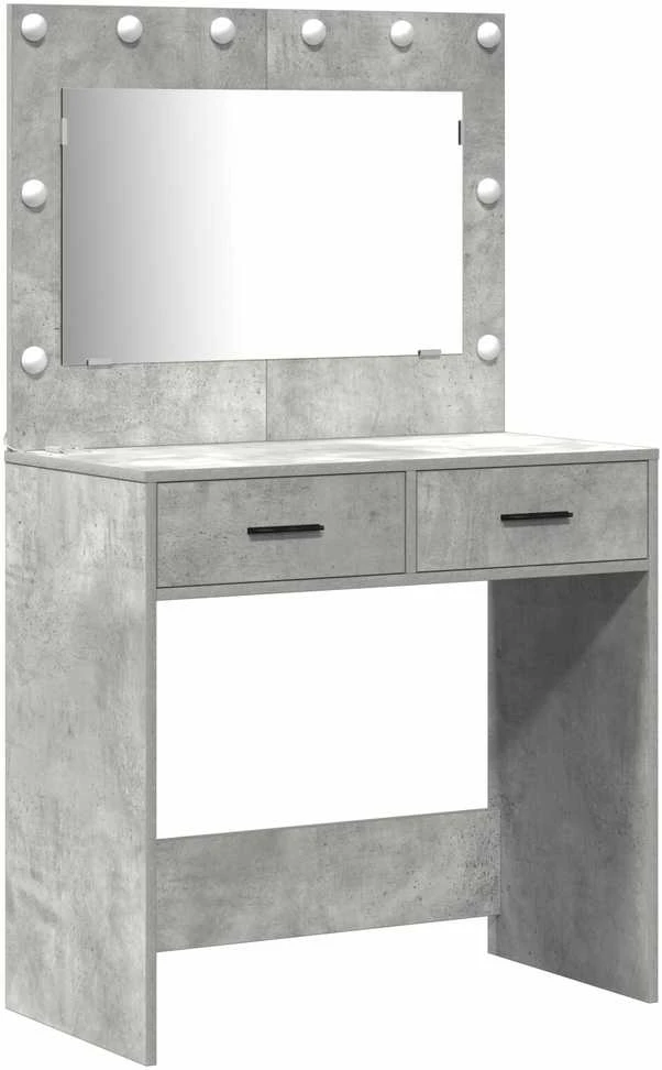 Makiažo stalas 2 vnt. Pilka 78.5 x 41 x 135 cm Apdirbta mediena