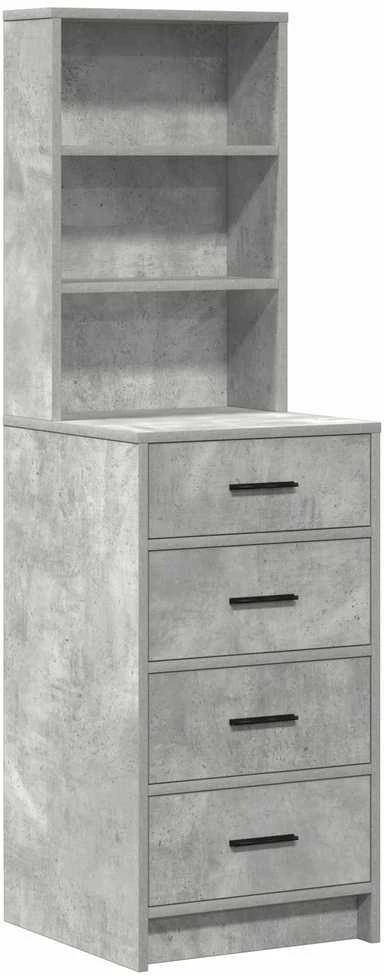 Makiažo stalas 2 vnt. Pilka 78.5 x 41 x 135 cm Apdirbta mediena