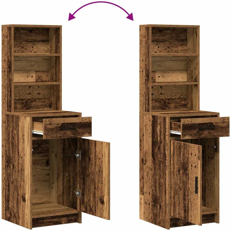 Makiažo stalas 2 vnt. Ruda 78,5 x 41 x 135 cm Apdirbta mediena