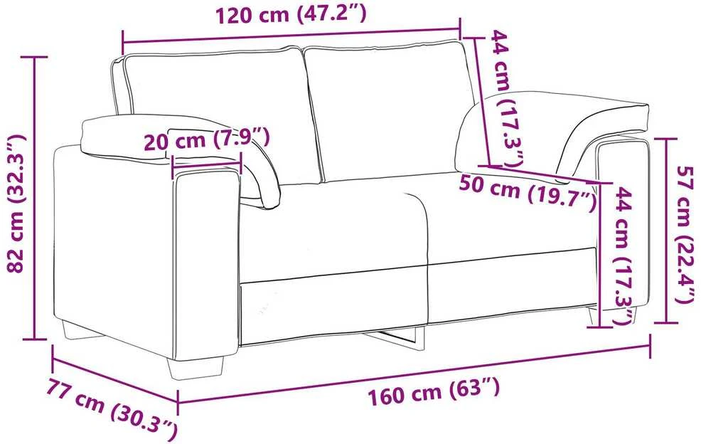 Sofa 2 vnt. Kreminė audinys