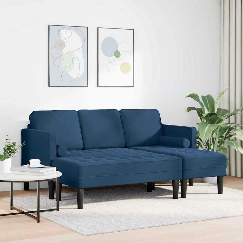 Sofa Sofos komplektas 2 vnt. Mėlyna Poliesteris
