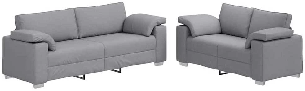 Sofa 2 vnt. Šviesiai pilka audinys