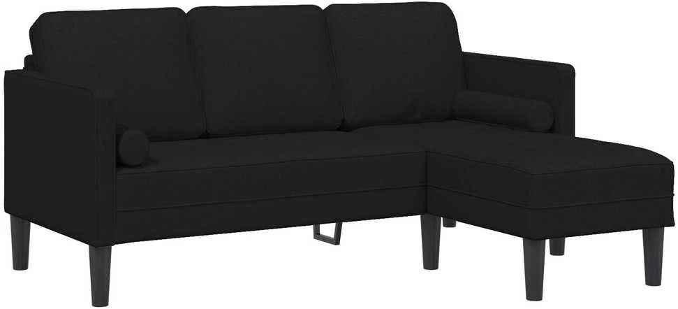 Sofa Sofos komplektas 2 vnt. Juoda Poliesteris