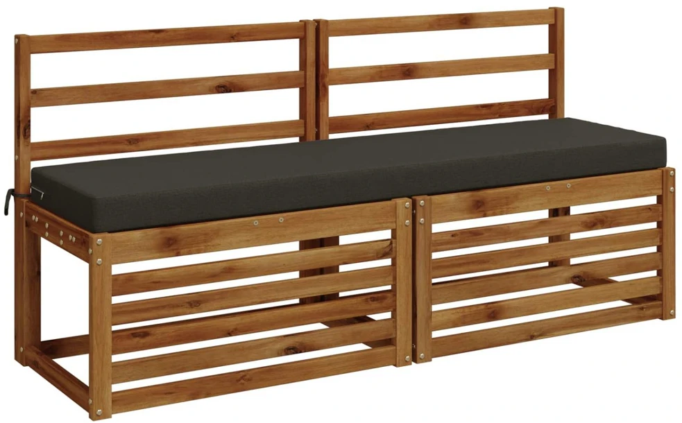 2 dalių suoliuko pagalvės SOEST 100% poliesteris Antracito