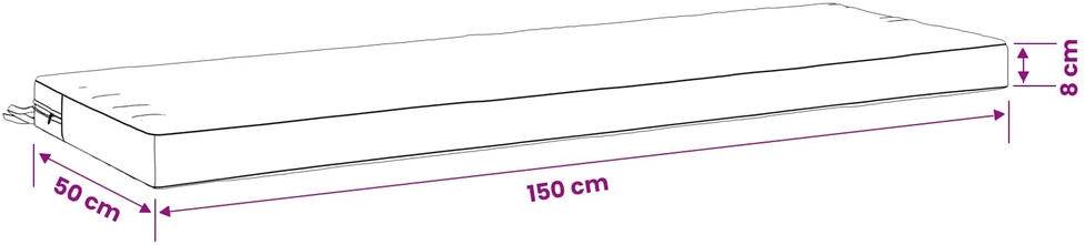 2 dalių suoliuko pagalvės SOEST 2 vnt. 100% poliesteris