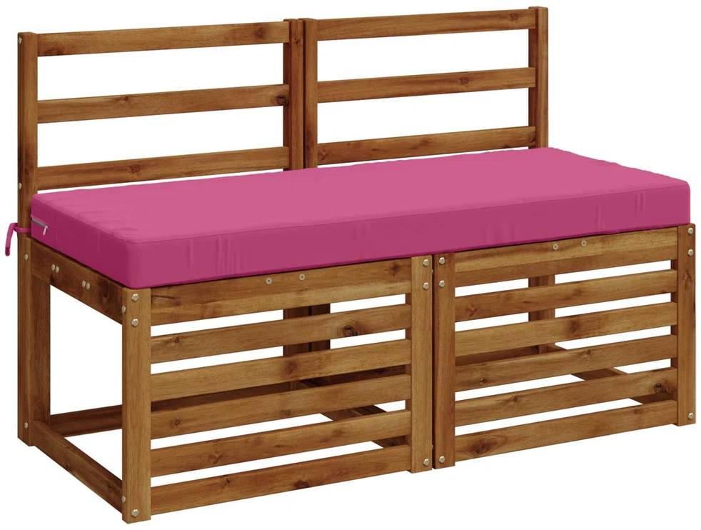 2 dalių suoliuko pagalvės SOEST 2 vnt. 100% poliesteris Rožinė