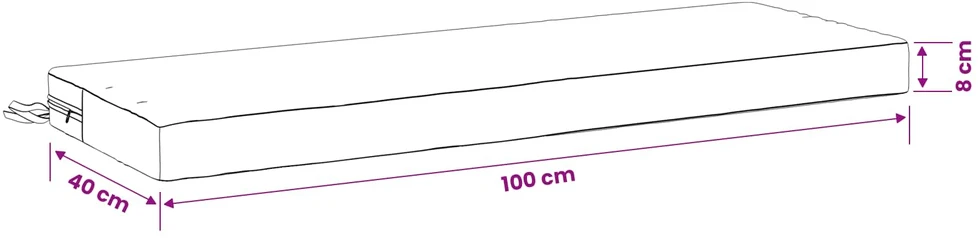 2 dalių suoliuko pagalvės SOEST 2 vnt. 100% poliesteris