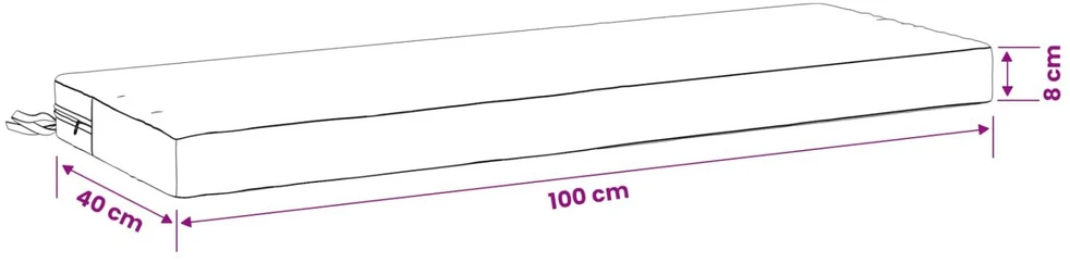 2 dalių suoliuko pagalvės SOEST 2 vnt. 100% poliesteris Kreminė