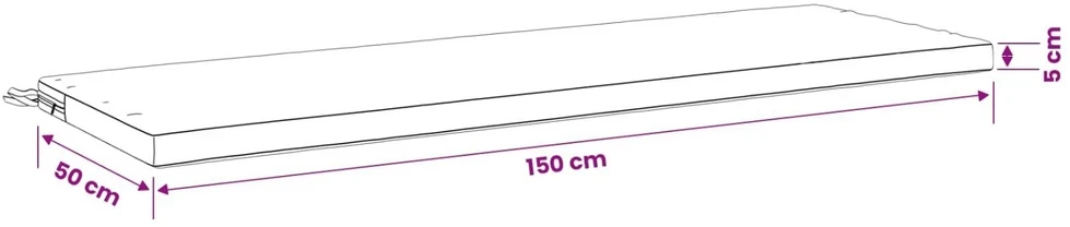 2 dalių suoliuko pagalvės SOEST 2 vnt. 100% poliesteris Smėlio