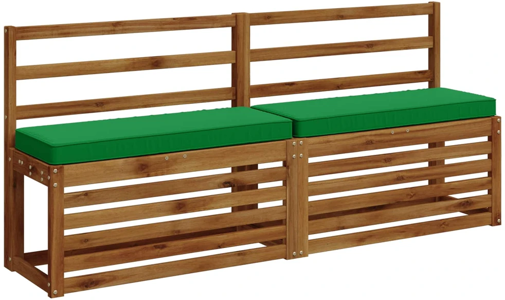 2 dalių suoliuko pagalvės VUGHT 2 pcs 100% poliesteris Žalia