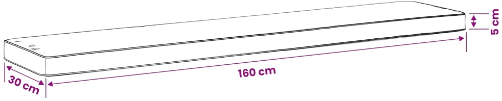 2 dalių suoliuko pagalvės VUGHT 2 vnt. 100% poliesteris