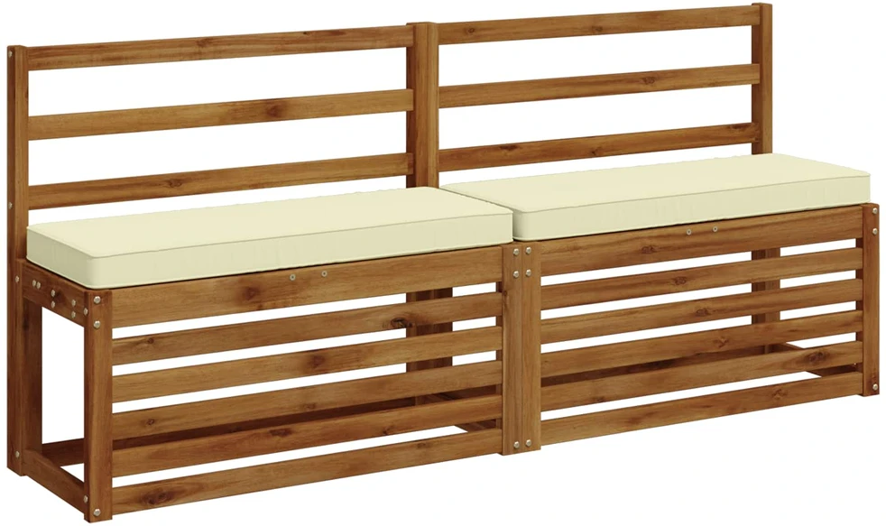 2 dalių suoliuko pagalvės VUGHT 2 pcs 100% poliesteris Kreminė