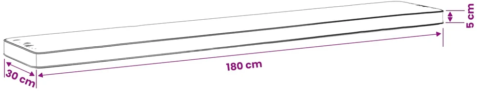 2 dalių suoliuko pagalvės VUGHT 2 vnt. 100% poliesteris
