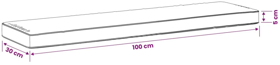 2 dalių suoliuko pagalvės VUGHT 2 pcs 100% poliesteris Kreminė