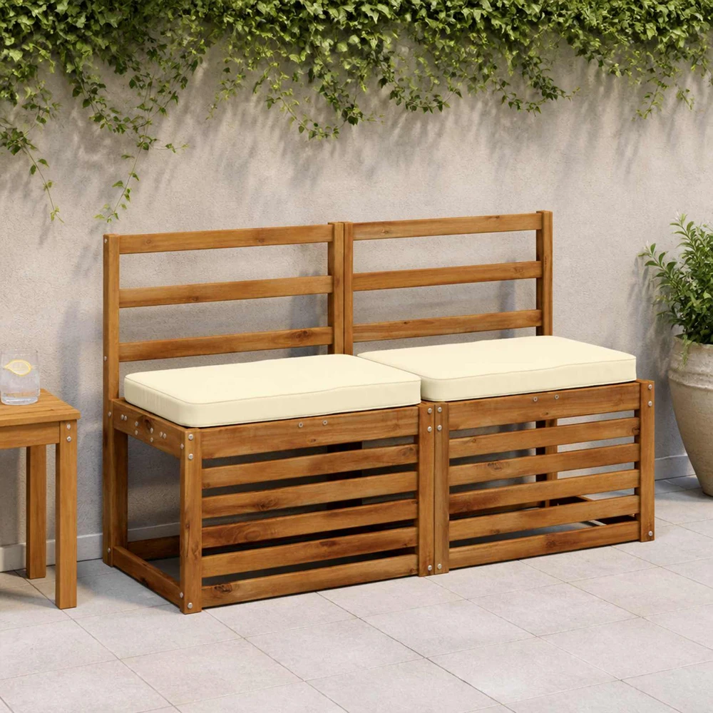 2 dalių suoliuko pagalvės VUGHT 2 pcs 100% poliesteris Kreminė