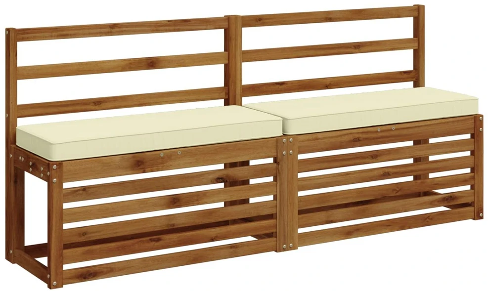 2 dalių suoliuko pagalvės VUGHT 2 pcs 100% poliesteris Kreminė