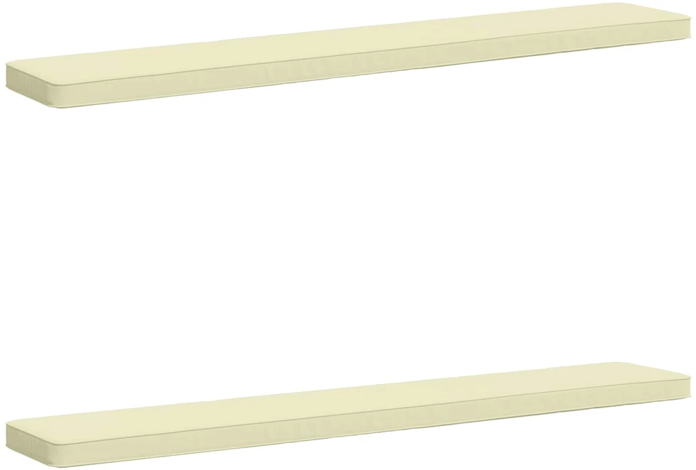 2 dalių suoliuko pagalvės VUGHT 2 vnt. 100% poliesteris Kreminė