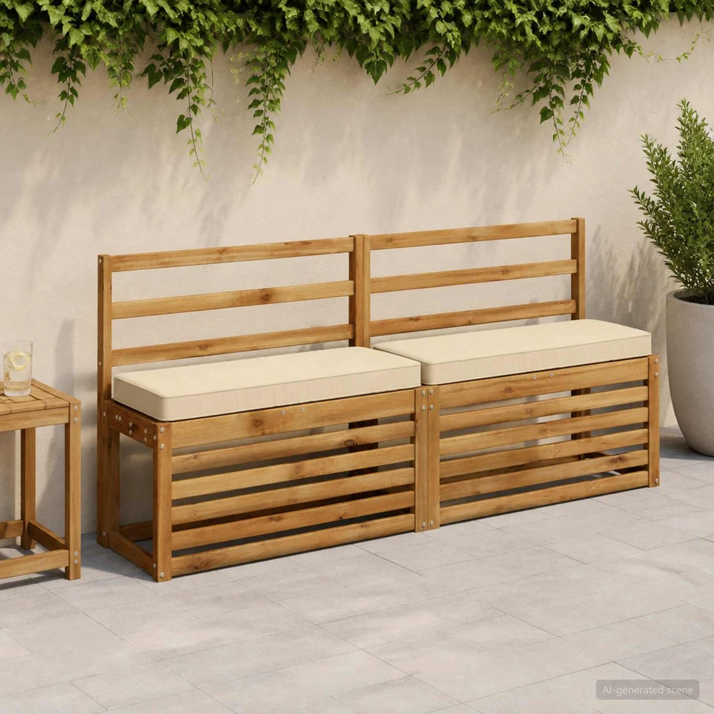 2 dalių suoliuko pagalvės VUGHT 2 pcs 100% poliesteris Smėlio