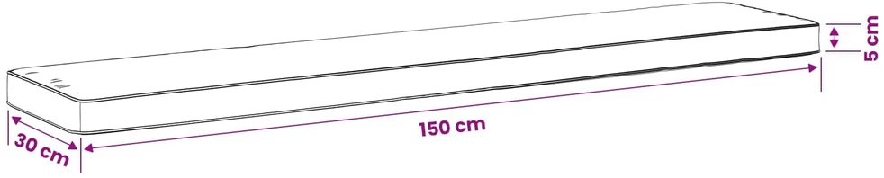 2 dalių suoliuko pagalvės VUGHT 2 vnt. 100% poliesteris Smėlio