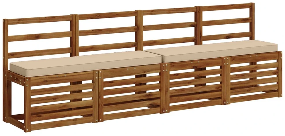 2 dalių suoliuko pagalvės VUGHT 2 pcs 100% poliesteris Kreminė