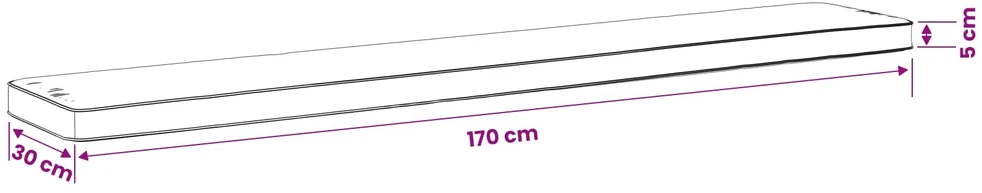 2 dalių suoliuko pagalvės VUGHT 2 vnt. 100% poliesteris