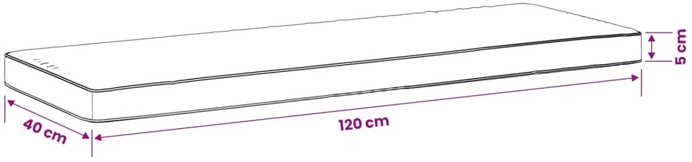 2 dalių suoliuko pagalvės VUGHT 2 vnt. 100% poliesteris Rožinė