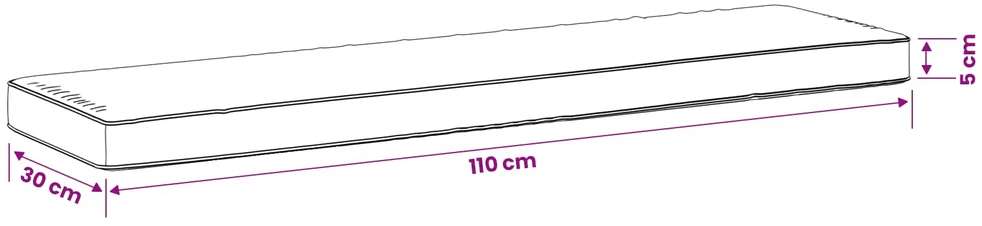 2 dalių suoliuko pagalvės VUGHT 2 vnt. 100% poliesteris Raudona