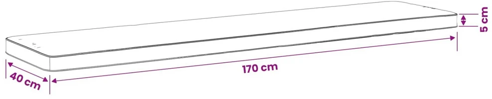 2 dalių suoliuko pagalvės VUGHT 2 vnt. 100% poliesteris
