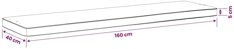 2 dalių suoliuko pagalvės VUGHT 2 vnt. 100% poliesteris Balta