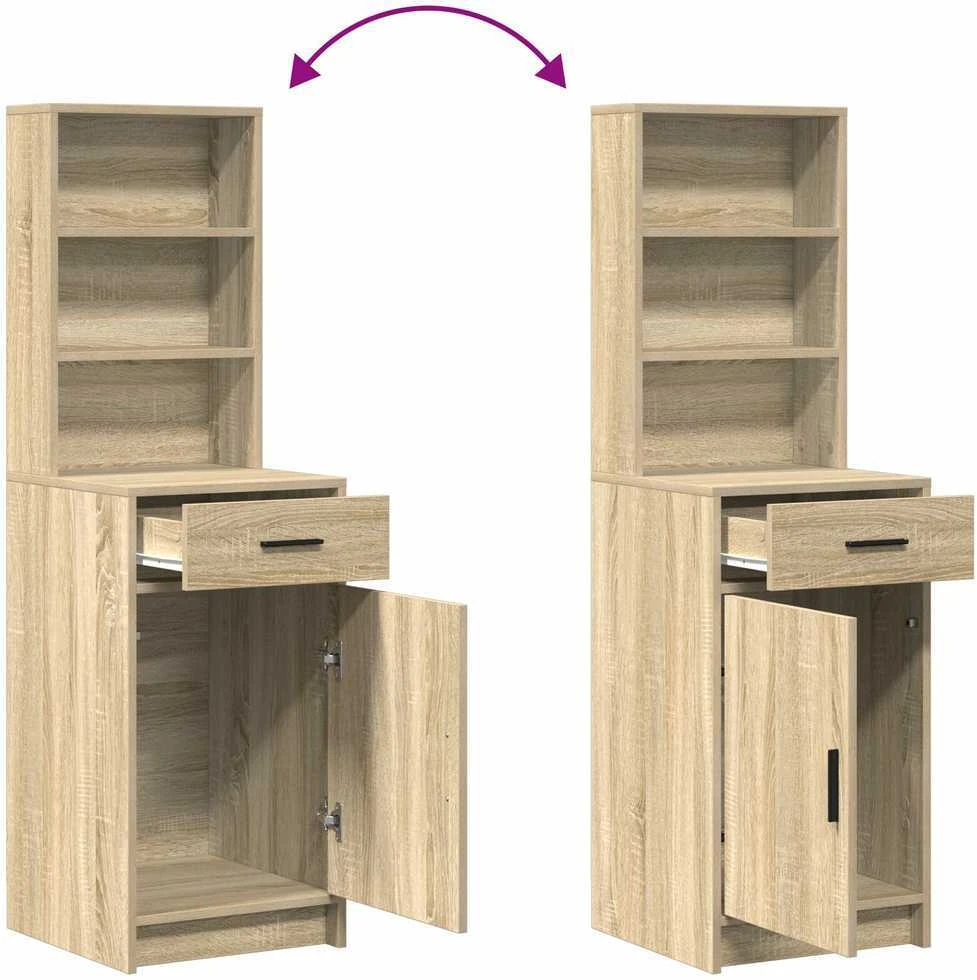 Makiažo stalas 2 vnt. Ruda 78,5 x 41 x 135 cm Apdirbta mediena