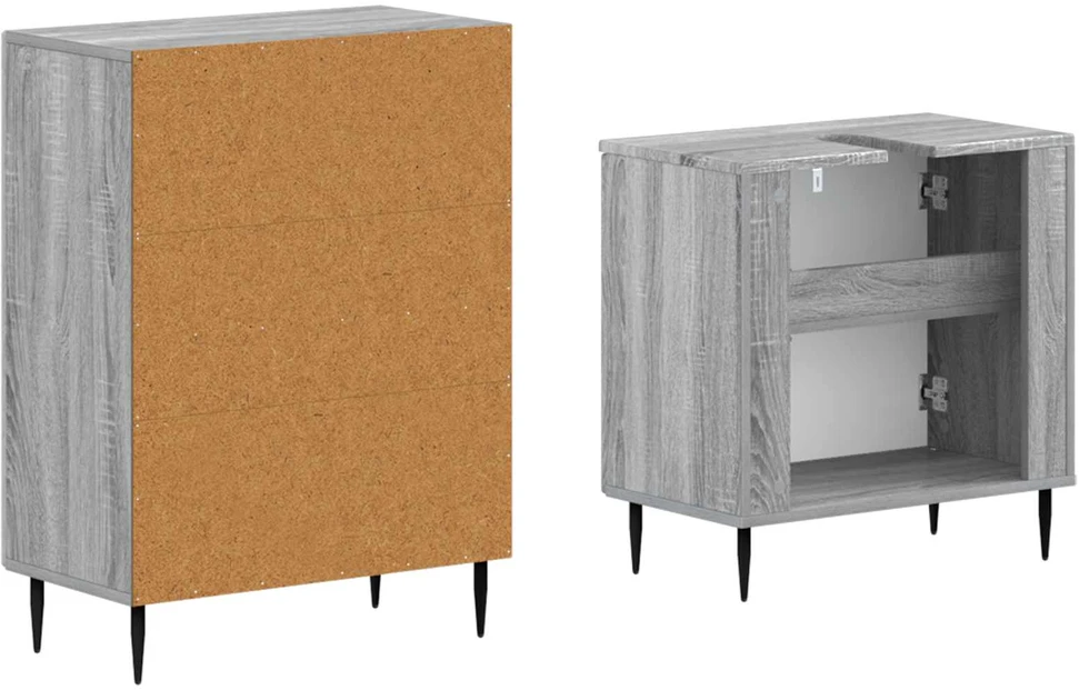 2 dalių vonios spintelių rinkinys HAARLEM Pilka Sonoma