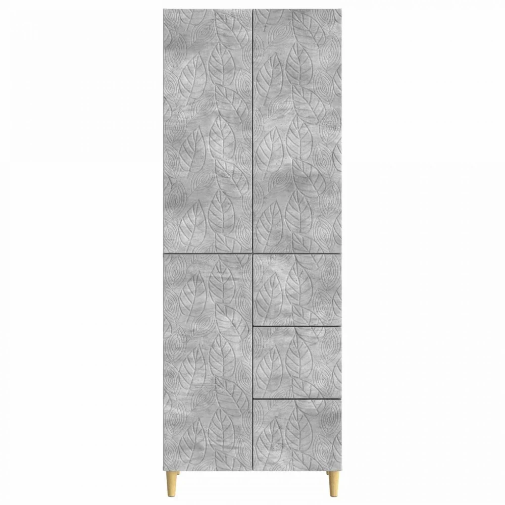Spintelė 2 vnt. Betono pilka 66 x 34.5 x 90 cm Engineered Wood