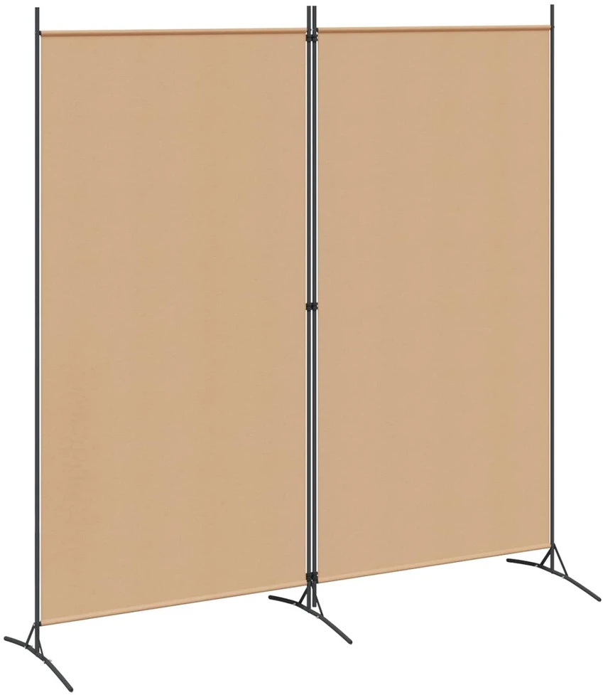 2-Skyrių Kambario Separatorius Smėlio 175 x 180 cm Audinys