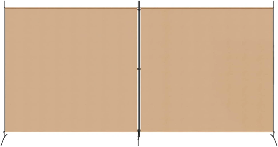 2-Skyrių Kambario Separatorius Smėlio 348 x 180 cm Audinys