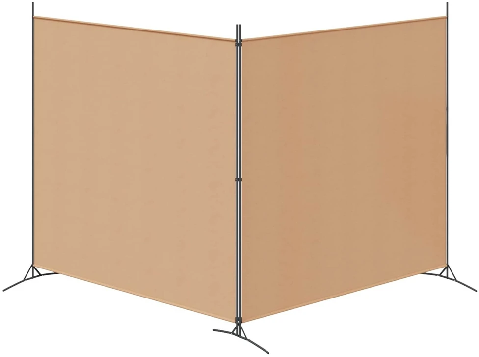 2-Skyrių Kambario Separatorius Smėlio 348 x 180 cm Audinys