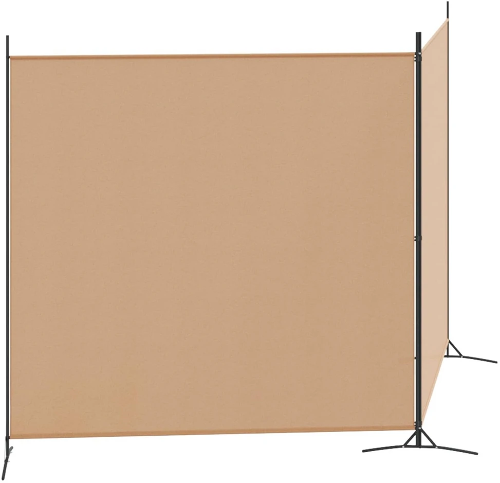 2-Skyrių Kambario Separatorius Smėlio 348 x 180 cm Audinys