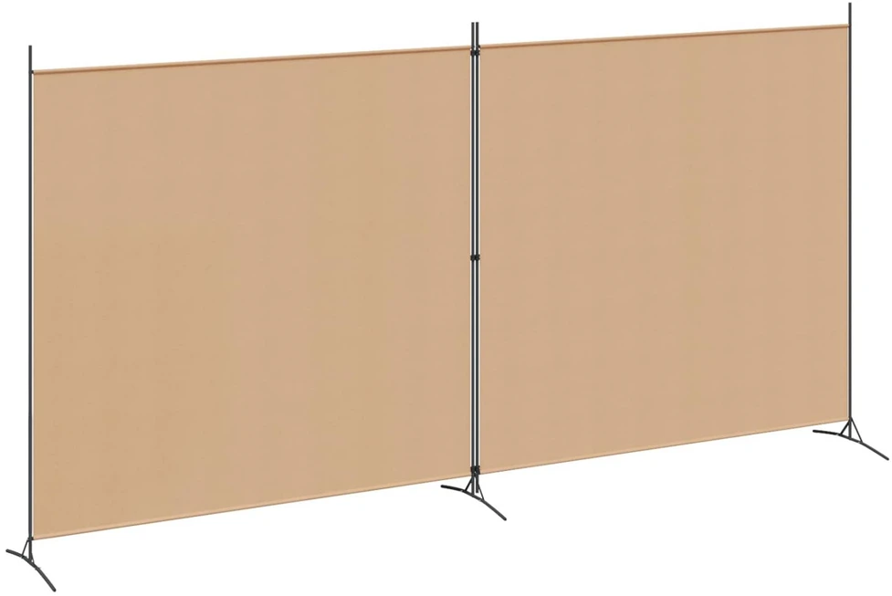 2-Skyrių Kambario Separatorius Smėlio 348 x 180 cm Audinys
