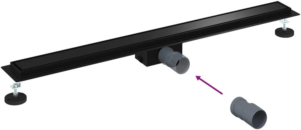 2 viename dušo nutekėjimas Juoda 100 cm