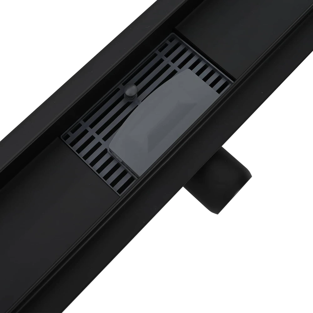 2 viename dušo nutekėjimas Juoda 80 cm Nerūdijantis plienas 304