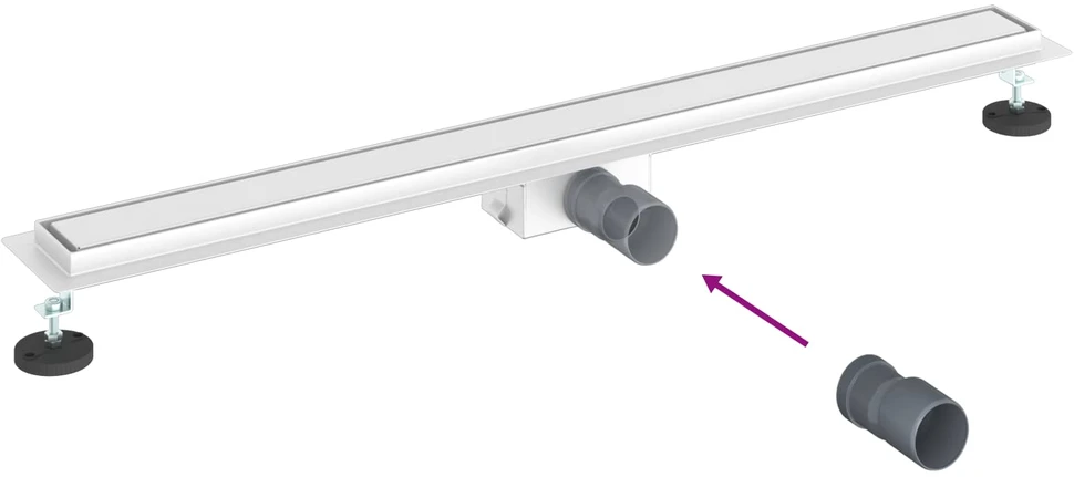 2 viename dušo nutekėjimas Sidabro 100 cm