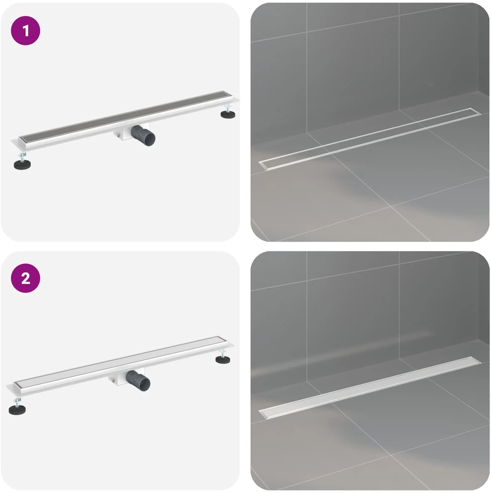 2 viename dušo nutekėjimas Sidabro 100 cm