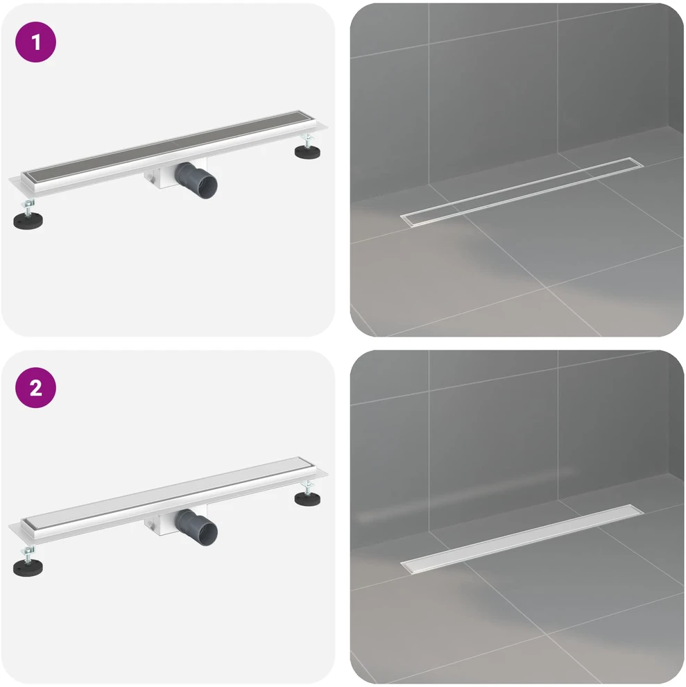 2 viename dušo nutekėjimas Sidabro 80 cm
