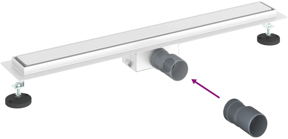 2 viename dušo nutekėjimas Sidabro 80 cm