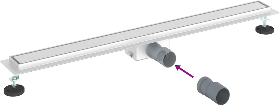 2 viename dušo nutekėjimas Sidabro 90 cm