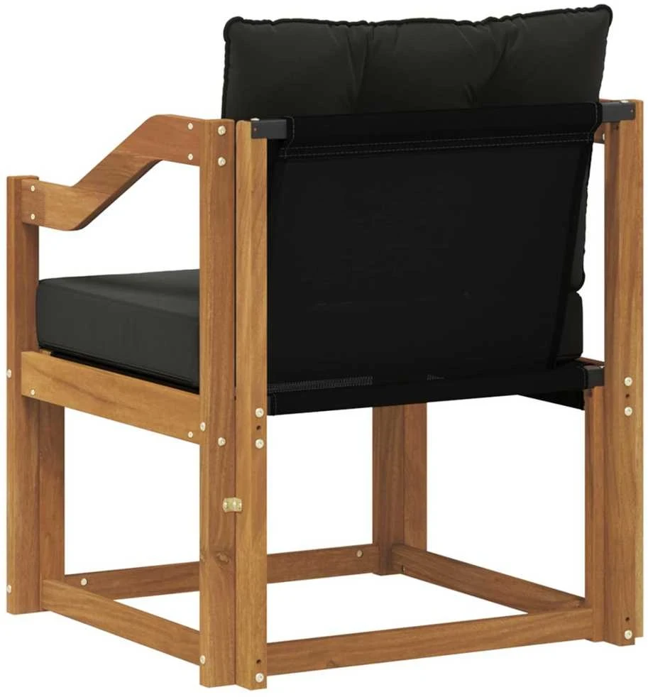2 Vienetas Lauko sofa Kietos akacijos mediena Natūrali