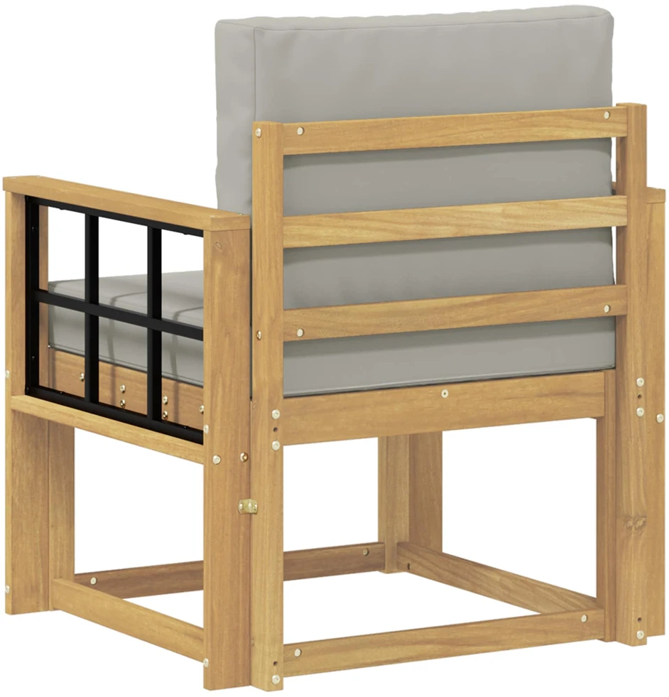 Lauko sofa Poliesteris Balta ir šviesiai pilka