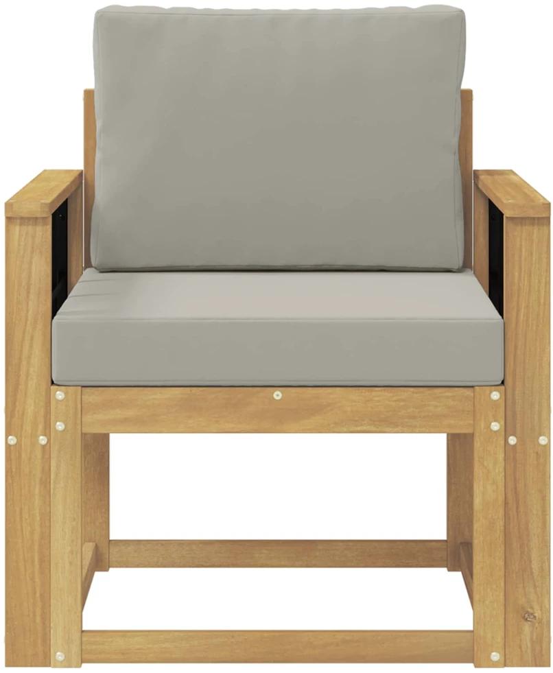 Lauko sofa Poliesteris Balta ir šviesiai pilka