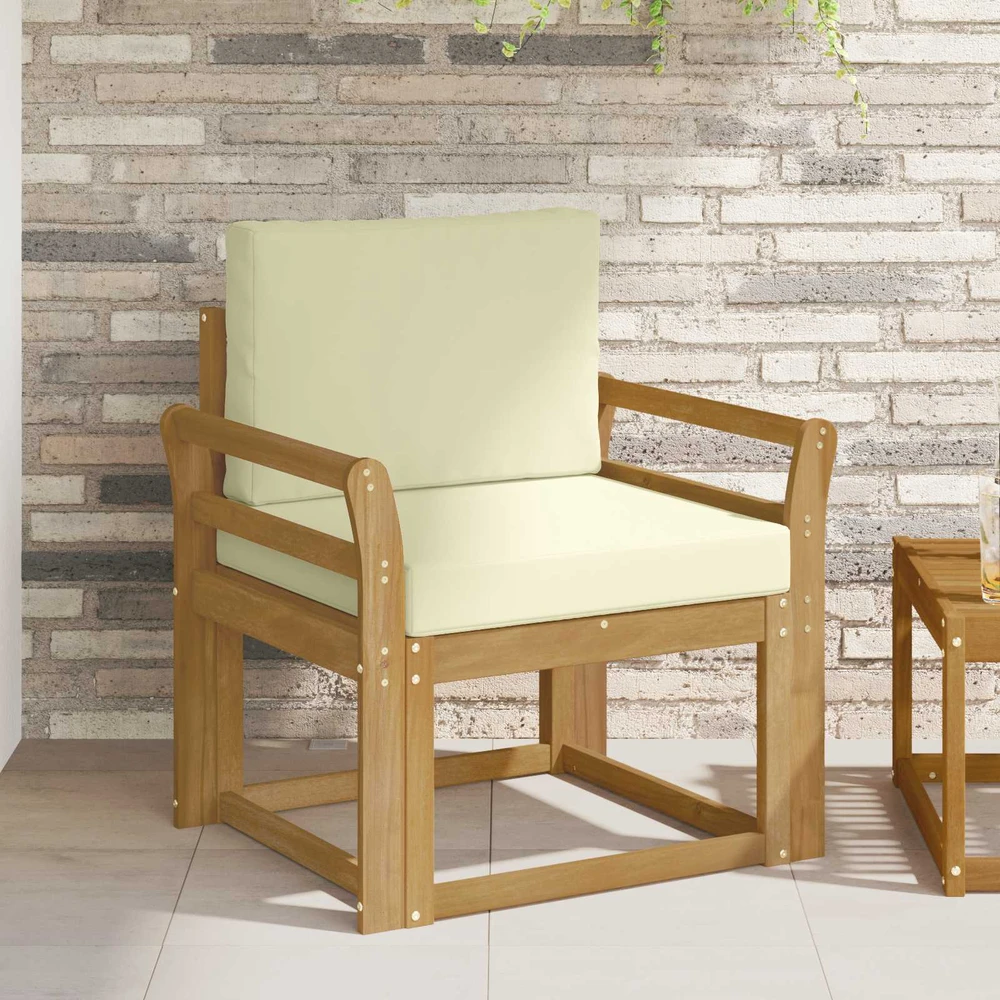 Lauko sofa Poliesteris Balta ir kreminė