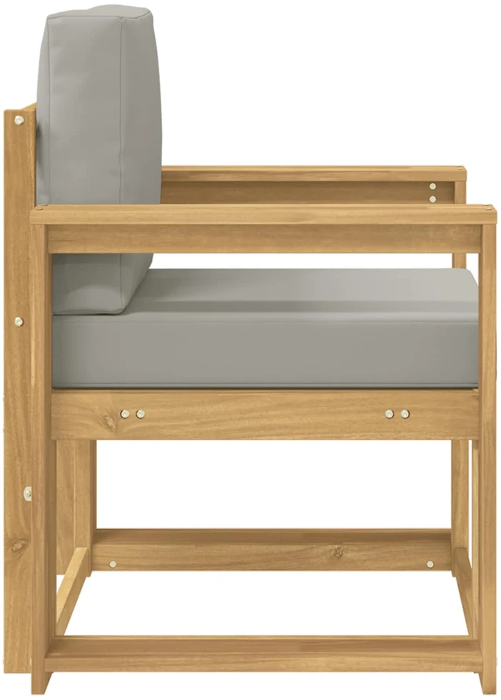 Lauko sofa Poliesteris Balta ir šviesiai pilka
