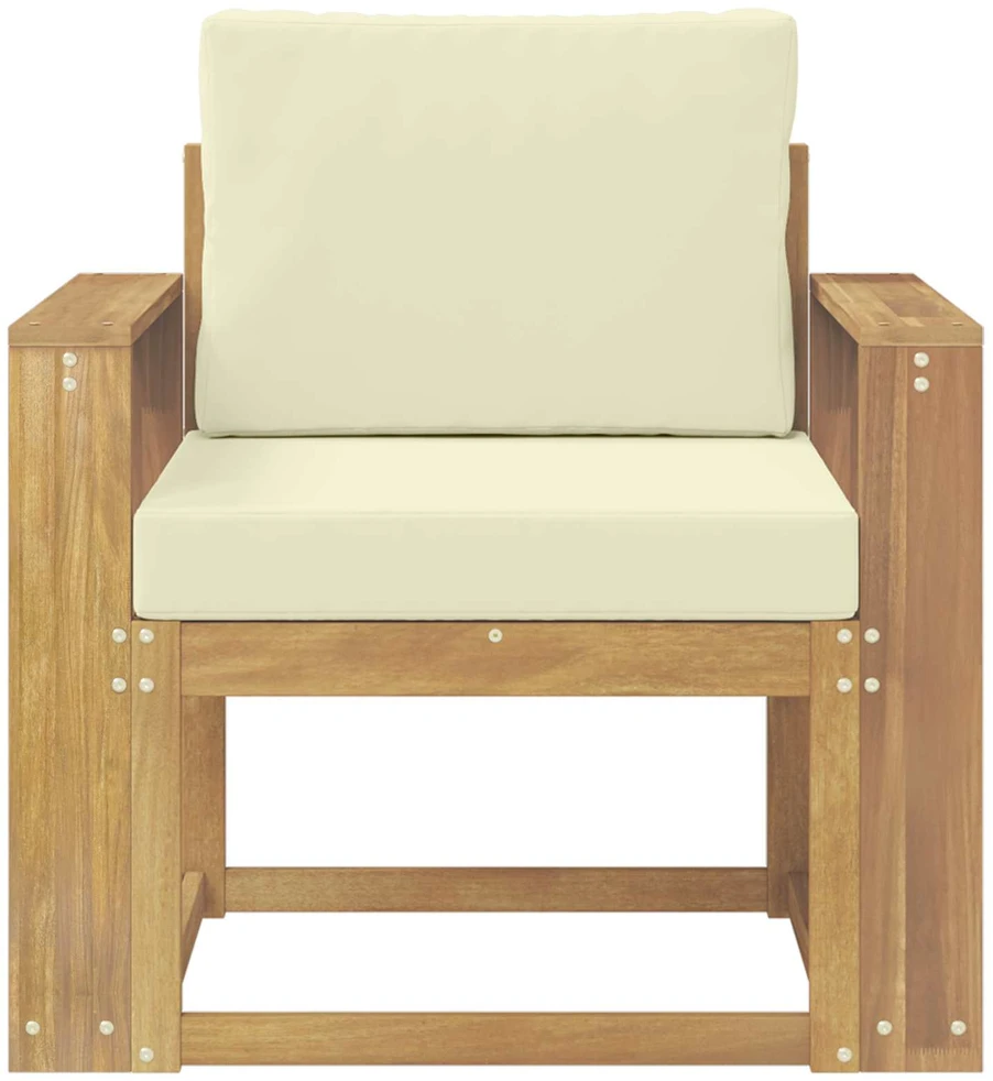 Lauko sofa Poliesteris Balta ir kreminė